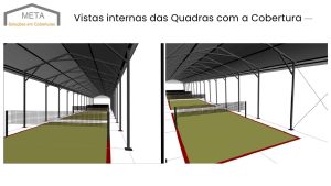 Meta Montagens - Vistas internas das Quadras com a Cobertura